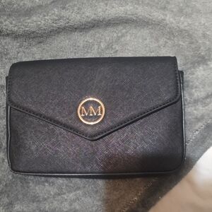 Marilyn Monroe Black Clutch with Gold Emblem